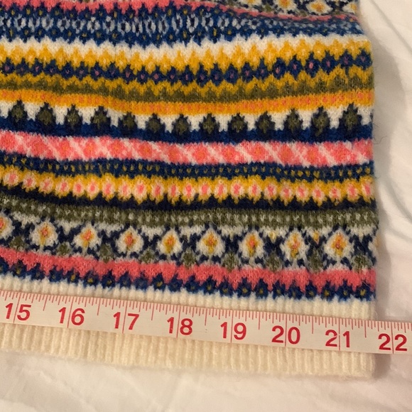 Fair Isle Mockneck Sweater Oyster Multi Color* - Picture 11 of 12